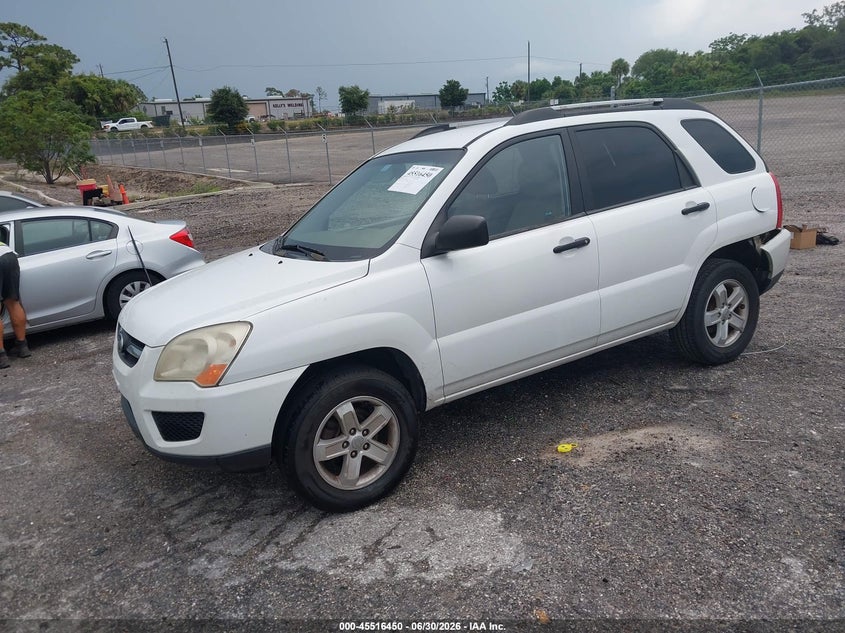2010 Kia Sportage VIN KNDKGCA38A7734182 IAAI salvage auction — REAR END, Rebuildable (Florida), sold $500 on 2026-07-22 (photo 2)
