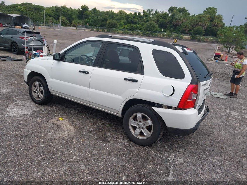 2010 Kia Sportage VIN KNDKGCA38A7734182 IAAI salvage auction — REAR END, Rebuildable (Florida), sold $500 on 2026-07-22 (photo 3)