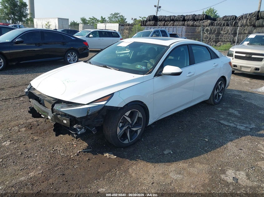 2023 Hyundai Elantra VIN KMHLN4AJ3PU077604 IAAI salvage auction — FRONT END, Salvage (Pennsylvania), sold $8,300 on 2026-07-24 (photo 2)