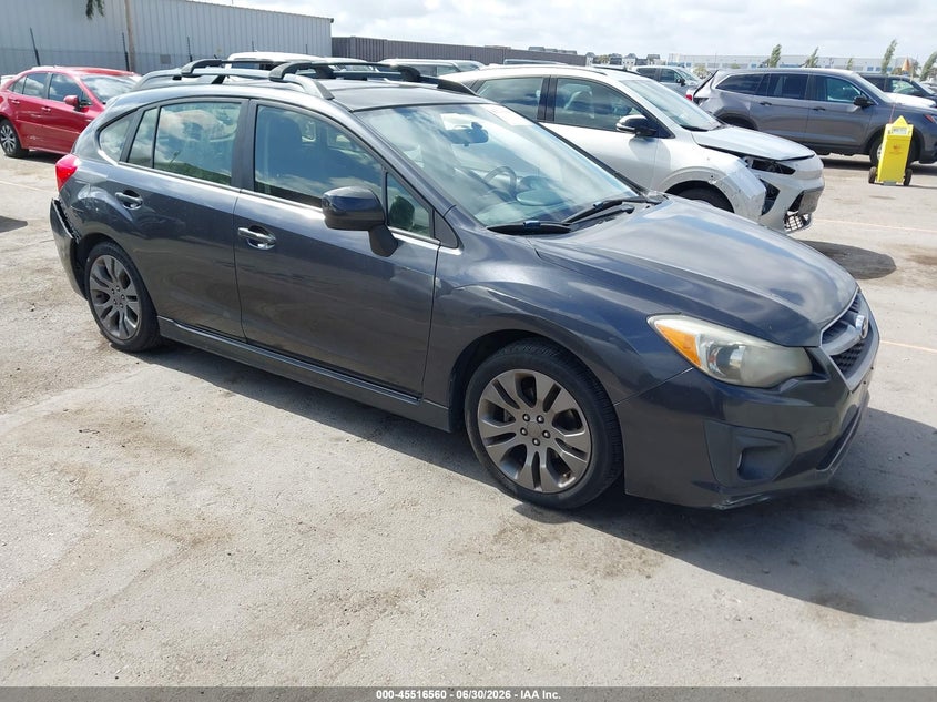 2013 Subaru Impreza VIN JF1GPAL64DH847021 IAAI salvage auction — LEFT FRONT, Salvage (California), sold $725 on 2026-07-29 (photo 1)