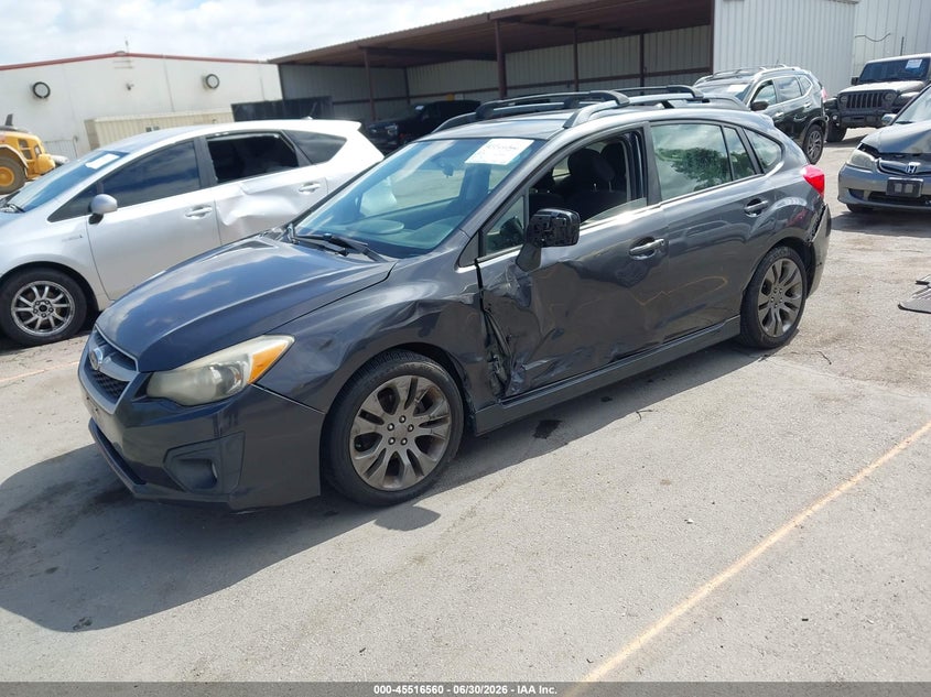 2013 Subaru Impreza VIN JF1GPAL64DH847021 IAAI salvage auction — LEFT FRONT, Salvage (California), sold $725 on 2026-07-29 (photo 2)