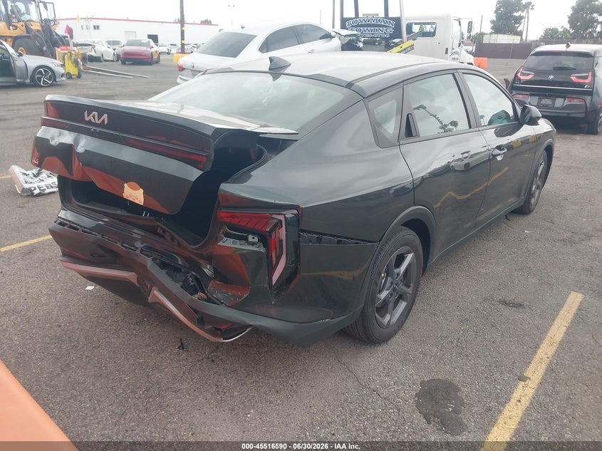 2025 Kia K4 VIN 3KPFT4DE9SE016593 IAAI salvage auction — REAR END, Salvage (California), sold $7,925 on 2026-07-27 (photo 4)