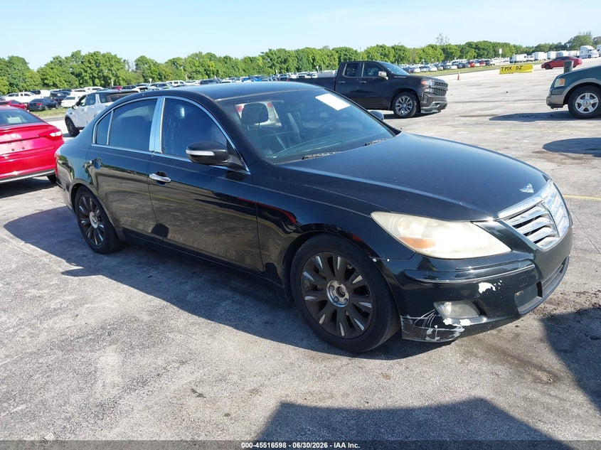 2010 Hyundai Genesis VIN KMHGC4DE6AU074130 IAAI salvage auction — NORMAL WEAR, Clear (Florida), sold $450 on 2026-07-09 (photo 1)