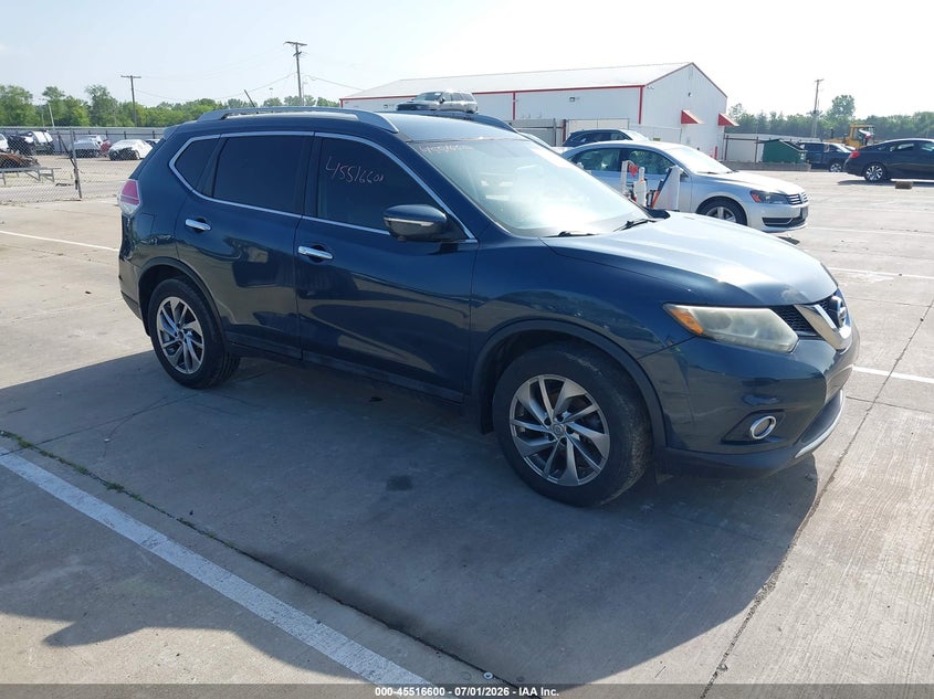 2015 Nissan Rogue VIN 5N1AT2MTXFC865492 IAAI salvage auction — REAR END, Clear (Indiana), sold $1,600 on 2026-07-29 (photo 1)