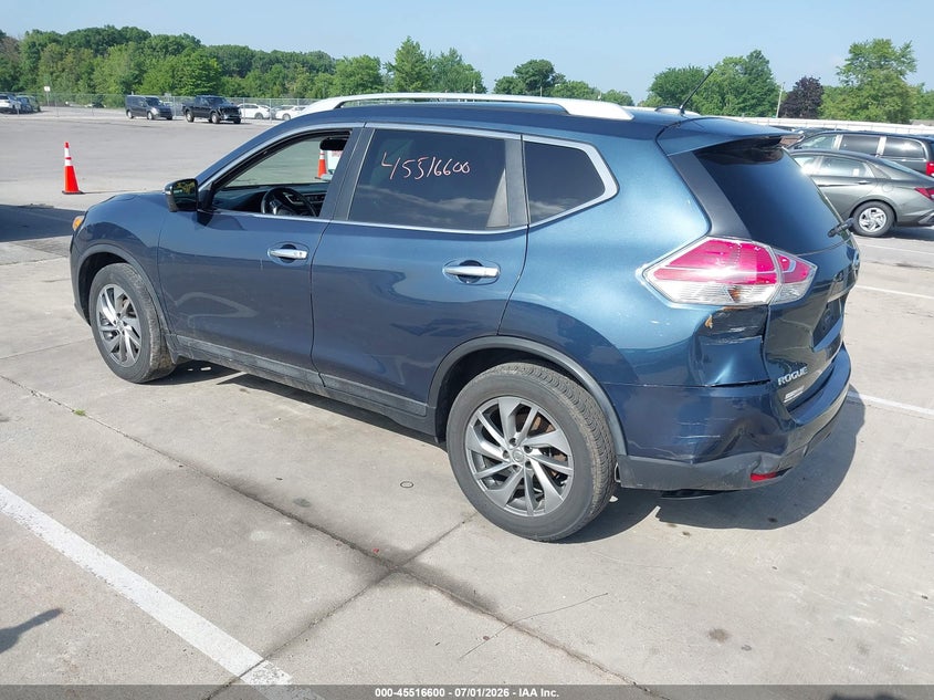 2015 Nissan Rogue VIN 5N1AT2MTXFC865492 IAAI salvage auction — REAR END, Clear (Indiana), sold $1,600 on 2026-07-29 (photo 3)