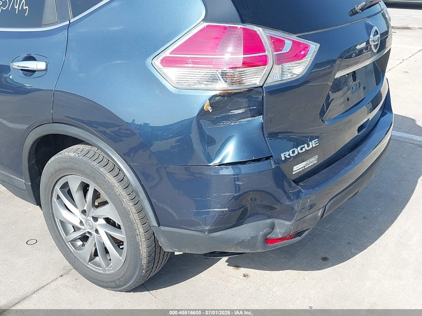 2015 Nissan Rogue VIN 5N1AT2MTXFC865492 IAAI salvage auction — REAR END, Clear (Indiana), sold $1,600 on 2026-07-29 (photo 6)