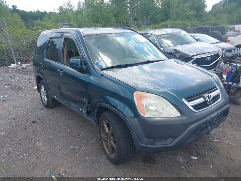 2002 Honda Cr-v VIN SHSRD788X2U005637 IAAI salvage auction — RIGHT SIDE, Clear (Massachusetts), sold $425 on 2026-07-31 (photo 1)
