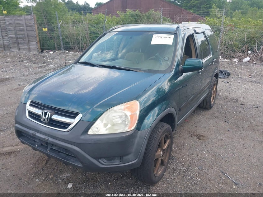 2002 Honda Cr-v VIN SHSRD788X2U005637 IAAI salvage auction — RIGHT SIDE, Clear (Massachusetts), sold $425 on 2026-07-31 (photo 2)
