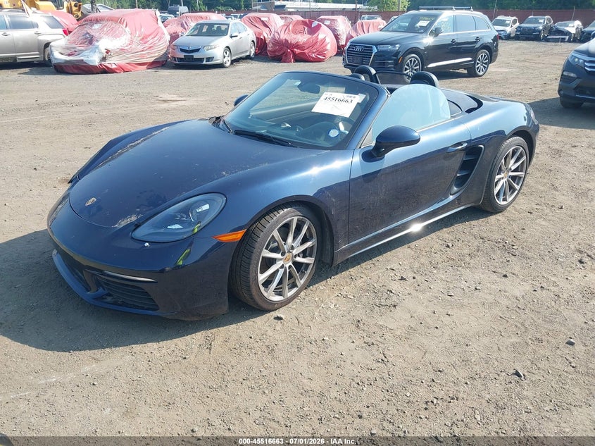 2018 Porsche 718 boxster VIN WP0CA2A86JS210750 IAAI salvage auction — SIDE, Wait Title, sold $15,325 on 2026-09-10 (photo 2)