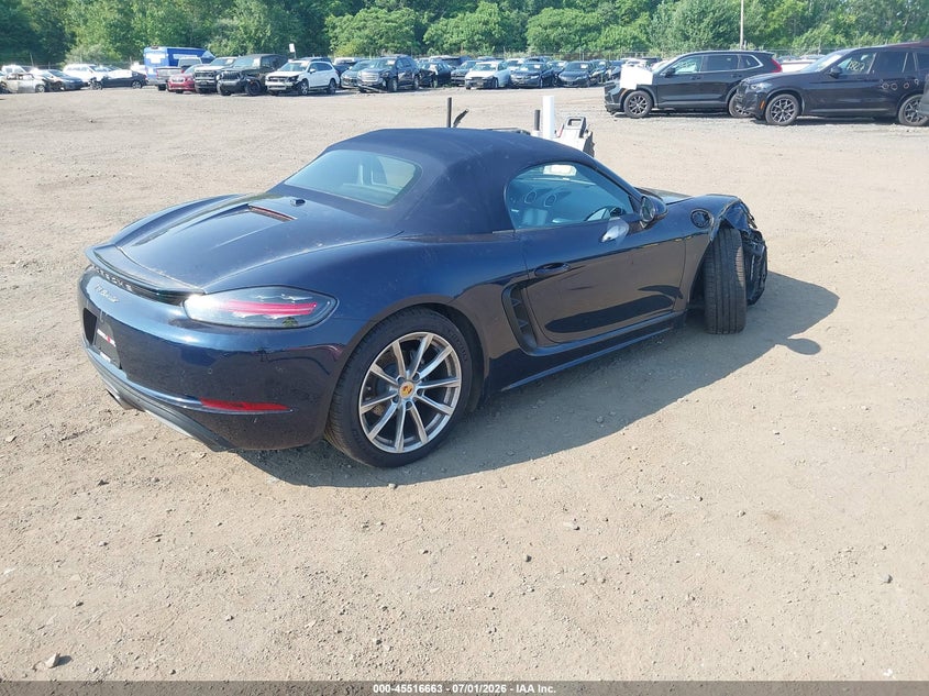 2018 Porsche 718 boxster VIN WP0CA2A86JS210750 IAAI salvage auction — SIDE, Wait Title, sold $15,325 on 2026-09-10 (photo 4)