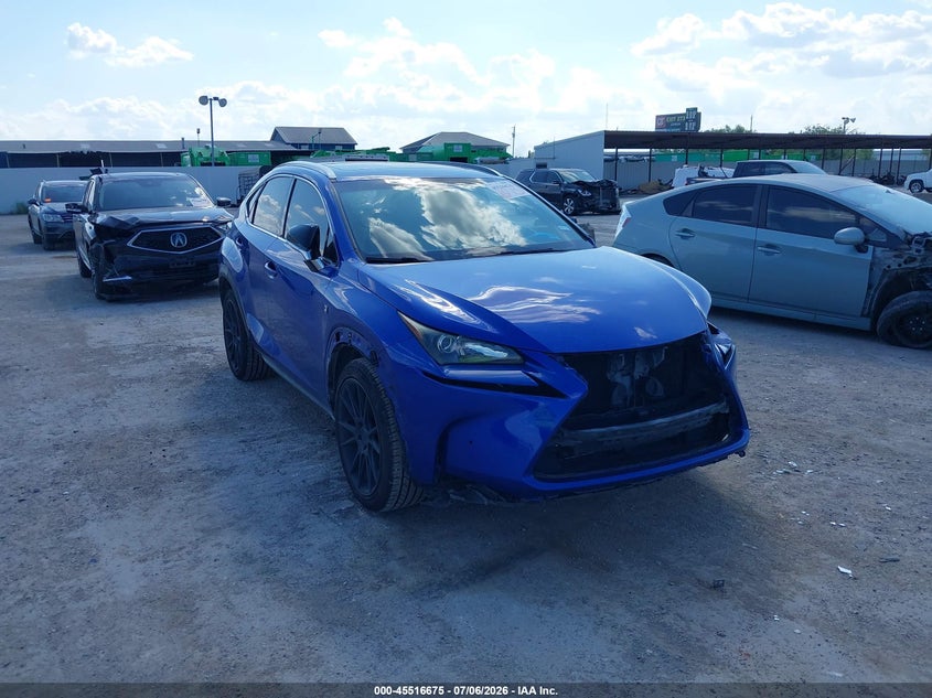 2015 Lexus Nx VIN JTJYARBZ8F2007790 IAAI salvage auction — FRONT END, Salvage (Texas), sold $6,000 on 2026-07-29 (photo 1)