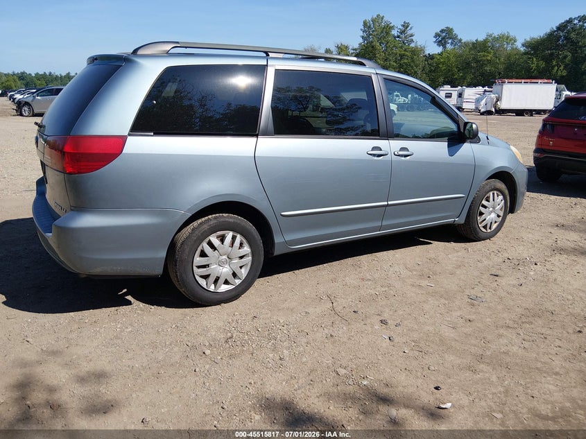 2005 Toyota Sienna VIN 5TDZA23C75S254959 IAAI salvage auction — LEFT SIDE, Clear (Massachusetts), sold $850 on 2026-07-29 (photo 4)