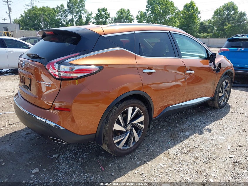 2015 Nissan Murano VIN 5N1AZ2MH3FN276668 IAAI salvage auction — SIDE, Salvage Title, sold $1,650 on 2026-07-18 (photo 4)