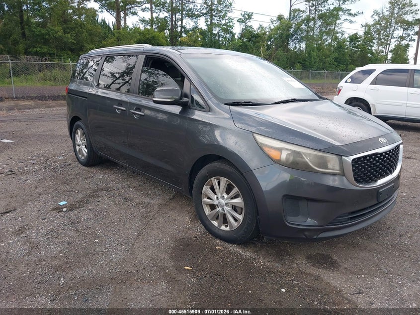 2015 Kia SEDONA VIN KNDMB5C10F6080354 IAAI salvage auction — NORMAL WEAR, Clear (Florida), sold $225 on 2026-07-14 (photo 1)