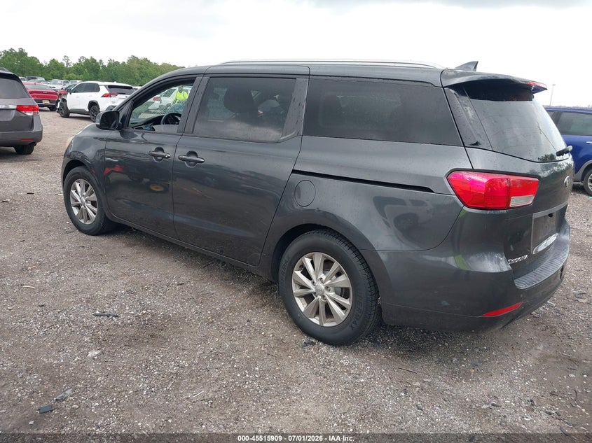 2015 Kia SEDONA VIN KNDMB5C10F6080354 IAAI salvage auction — NORMAL WEAR, Clear (Florida), sold $225 on 2026-07-14 (photo 3)