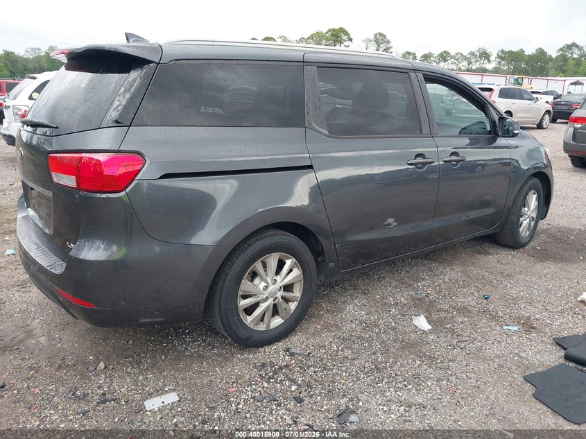 2015 Kia SEDONA VIN KNDMB5C10F6080354 IAAI salvage auction — NORMAL WEAR, Clear (Florida), sold $225 on 2026-07-14 (photo 4)