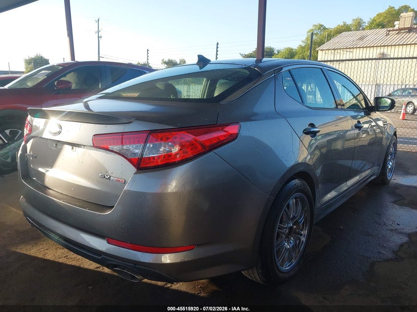 2013 Kia Optima VIN 5XXGR4A61DG195366 IAAI salvage auction — RIGHT FRONT, Salvage (California), sold $825 on 2026-07-28 (photo 4)