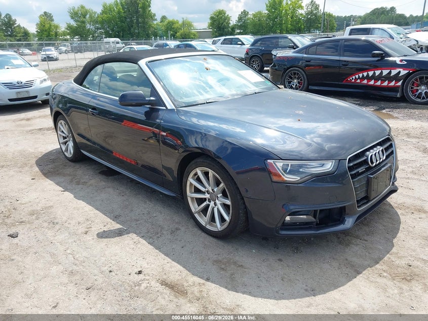 2015 Audi A5 VIN WAUMFAFH8FN010416 IAAI salvage auction — NORMAL WEAR, Clear (Virginia), sold $600 on 2026-07-24 (photo 1)