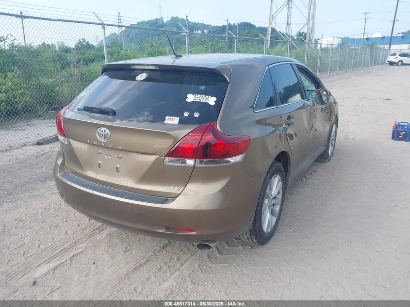 2013 Toyota Venza VIN 4T3ZA3BB7DU069533 IAAI salvage auction — BIO HAZARD, Salvage (Pennsylvania), sold $1,900 on 2026-07-23 (photo 4)