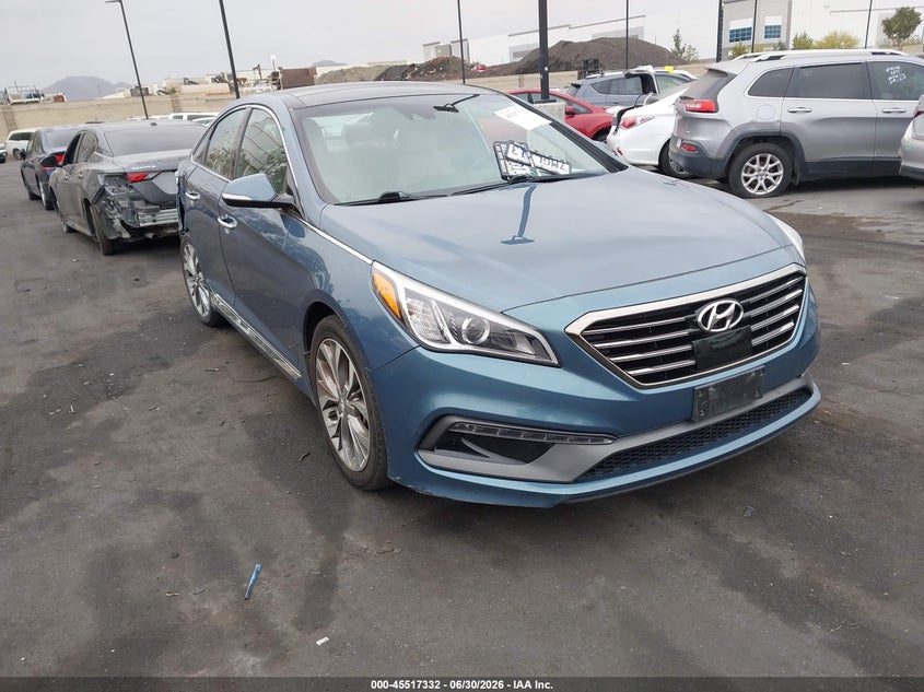 2015 Hyundai Sonata VIN 5NPE34AB8FH118555 IAAI salvage auction — LEFT & RIGHT, Salvage Certificate (California), sold $1,775 on 2026-07-31 (photo 1)