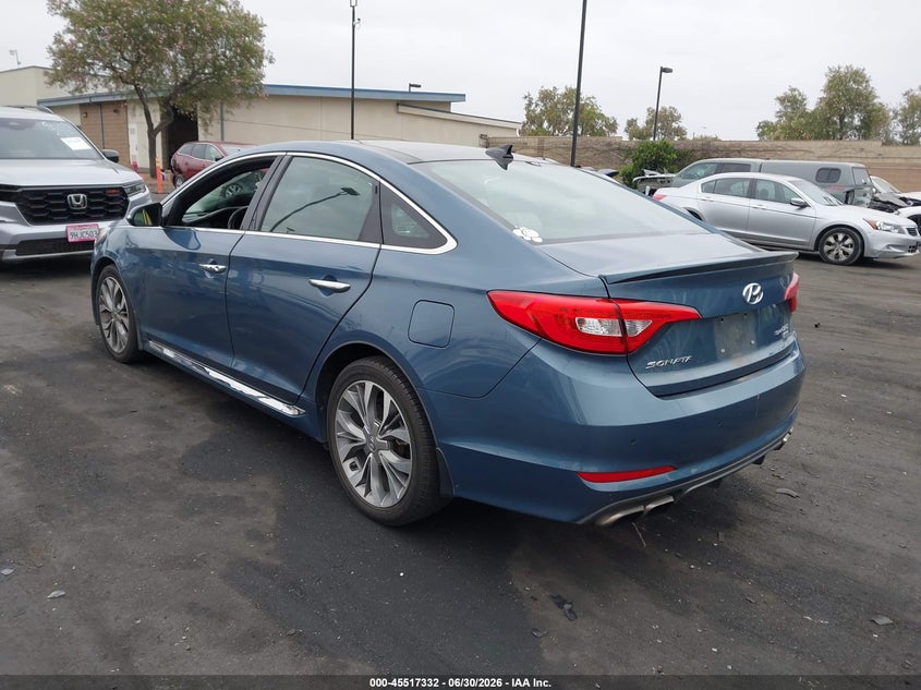 2015 Hyundai Sonata VIN 5NPE34AB8FH118555 IAAI salvage auction — LEFT & RIGHT, Salvage Certificate (California), sold $1,775 on 2026-07-31 (photo 3)