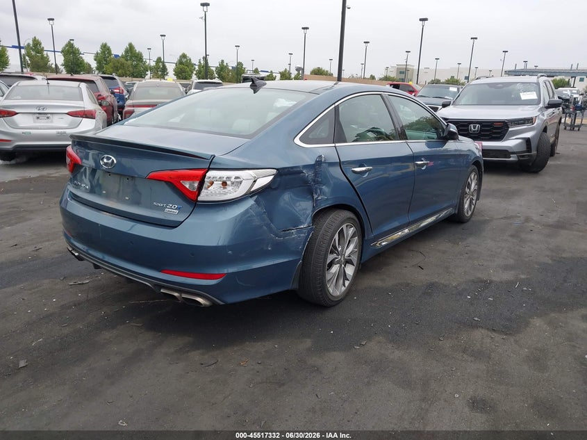 2015 Hyundai Sonata VIN 5NPE34AB8FH118555 IAAI salvage auction — LEFT & RIGHT, Salvage Certificate (California), sold $1,775 on 2026-07-31 (photo 4)