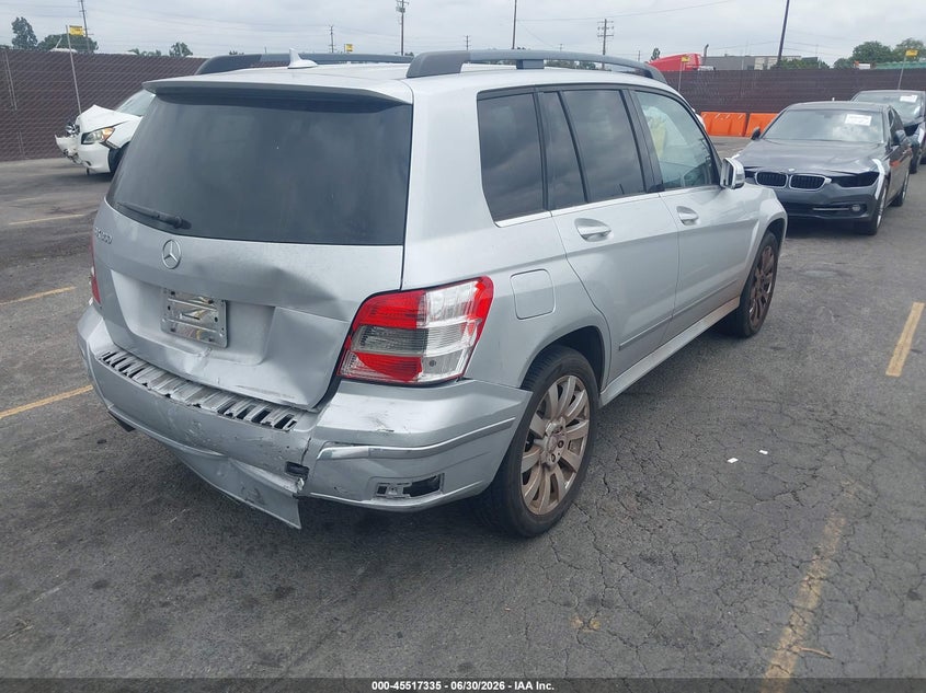 2012 Mercedes-benz Glk-klasse VIN WDCGG5GB4CF800374 IAAI salvage auction — REAR END, Salvage (California), sold $1,550 on 2026-07-09 (photo 4)