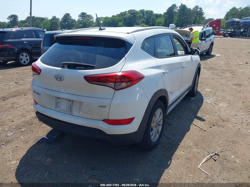 2017 Hyundai Tucson VIN KM8J3CA45HU443890 IAAI salvage auction — NORMAL WEAR, Salvage Title, sold $2,300 on 2026-07-28 (photo 4)