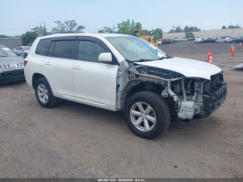 2010 Toyota Highlander VIN 5TDJK3EH5AS035954 IAAI salvage auction — FRONT END, Mv-907A (New York), sold $2,500 on 2026-07-14 (photo 1)