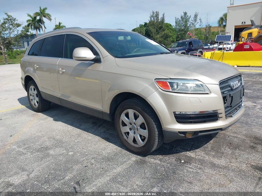 2007 Audi Q7 VIN WA1BY94L77D096989 IAAI salvage auction — NORMAL WEAR, Clear (Florida), sold $400 on 2026-07-16 (photo 1)