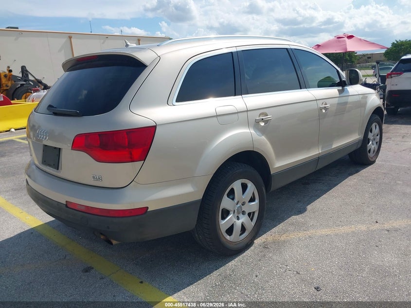 2007 Audi Q7 VIN WA1BY94L77D096989 IAAI salvage auction — NORMAL WEAR, Clear (Florida), sold $400 on 2026-07-16 (photo 4)