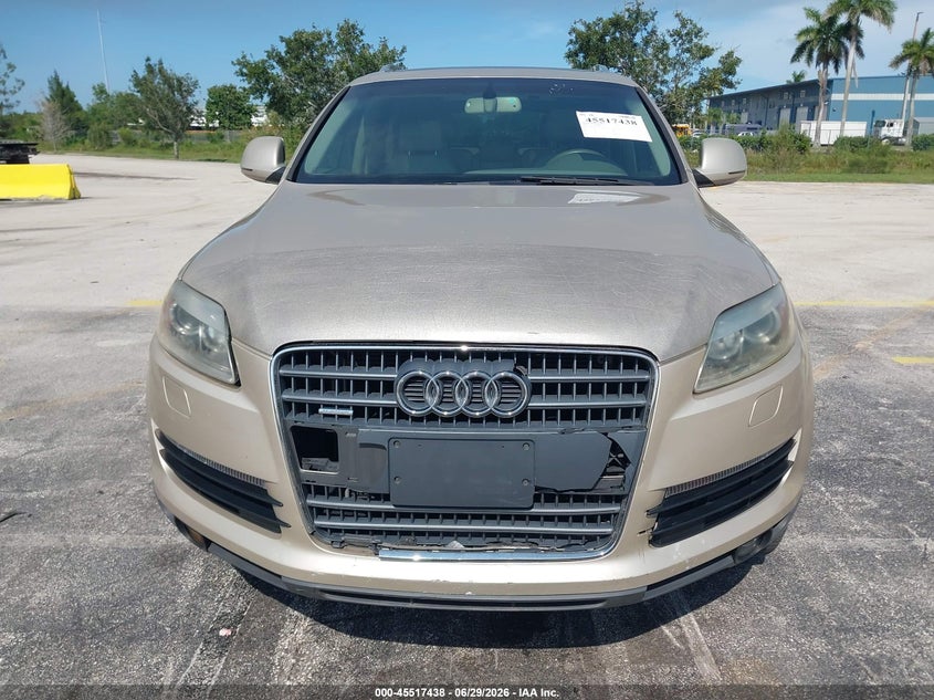 2007 Audi Q7 VIN WA1BY94L77D096989 IAAI salvage auction — NORMAL WEAR, Clear (Florida), sold $400 on 2026-07-16 (photo 6)