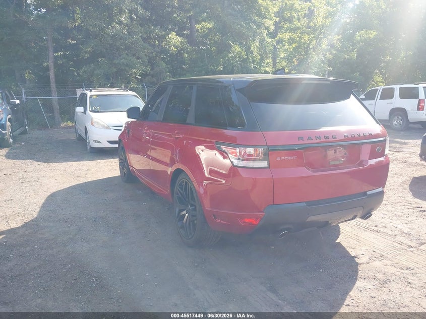 2017 Land rover Range rover sport VIN SALWV2FV6HA144659 IAAI salvage auction — NORMAL WEAR, Clear (Virginia), sold $3,525 on 2026-07-29 (photo 3)