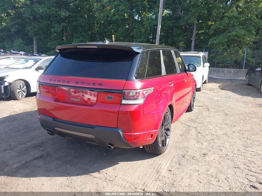 2017 Land rover Range rover sport VIN SALWV2FV6HA144659 IAAI salvage auction — NORMAL WEAR, Clear (Virginia), sold $3,525 on 2026-07-29 (photo 4)