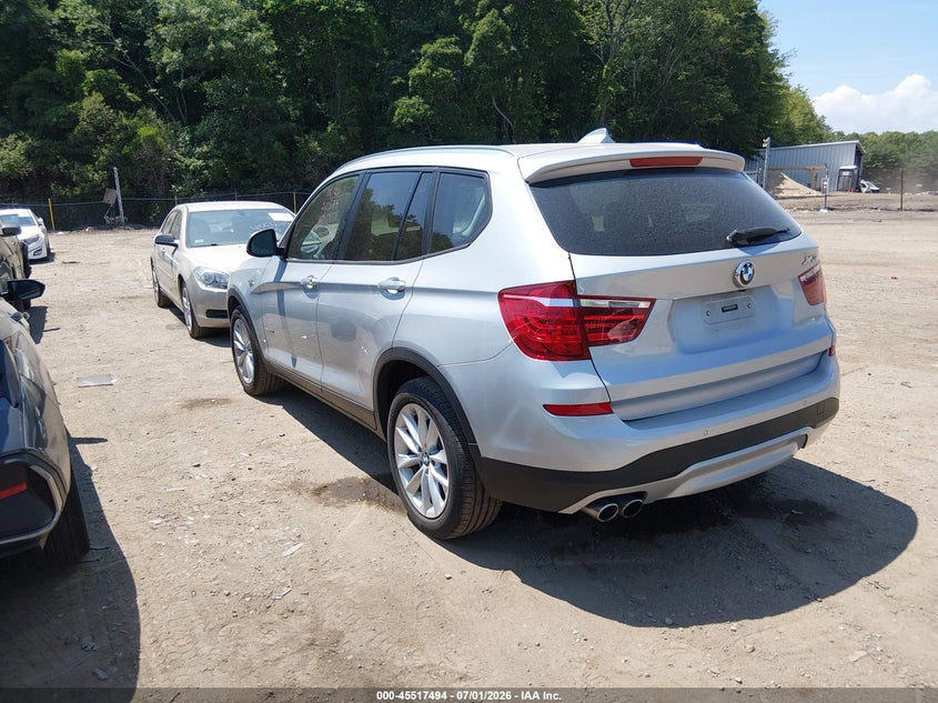 2017 BMW X3 VIN 5UXWX9C39H0W73850 IAAI salvage auction — SIDE, Salvage (Massachusetts), sold $2,050 on 2026-07-28 (photo 3)