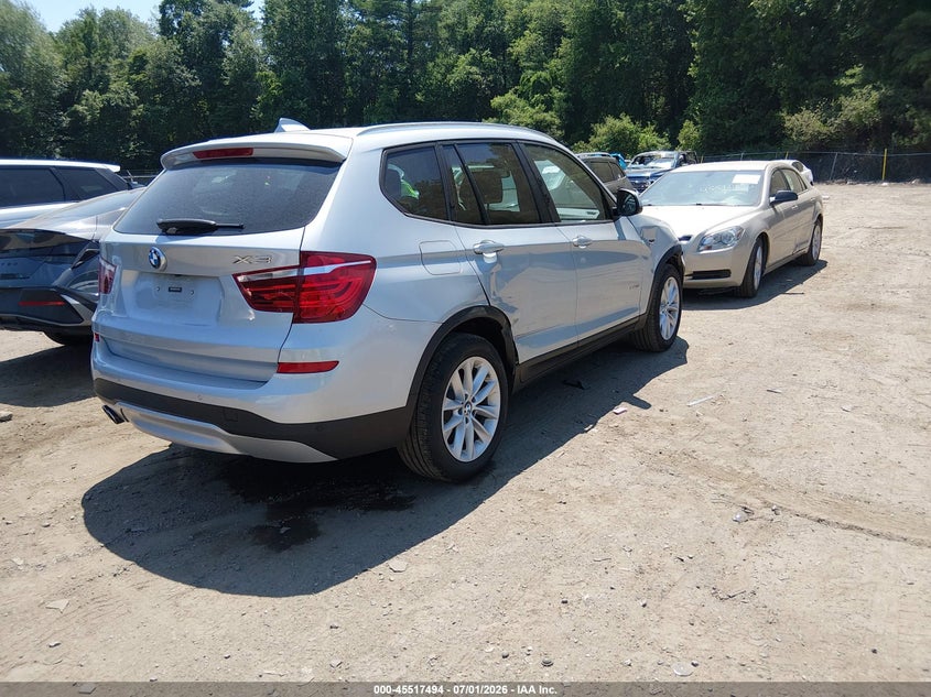 2017 BMW X3 VIN 5UXWX9C39H0W73850 IAAI salvage auction — SIDE, Salvage (Massachusetts), sold $2,050 on 2026-07-28 (photo 4)