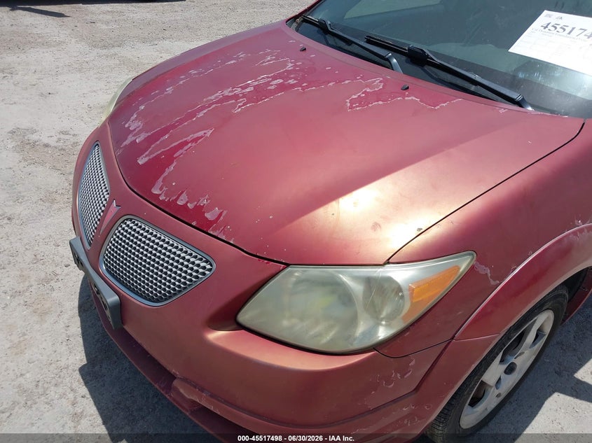 2005 Pontiac Vibe VIN 5Y2SL63875Z409698 IAAI salvage auction — NORMAL WEAR, Original (Texas), sold $600 on 2026-07-08 (photo 6)