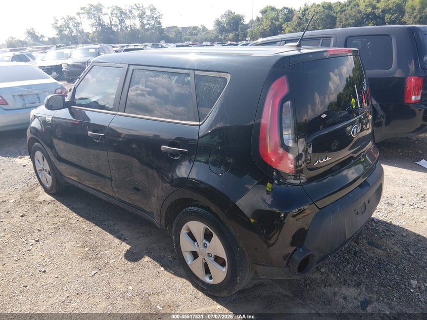 2016 Kia Soul VIN KNDJN2A20G7298360 IAAI salvage auction — NORMAL WEAR, Clear (Tennessee), sold $25 on 2026-07-23 (photo 3)