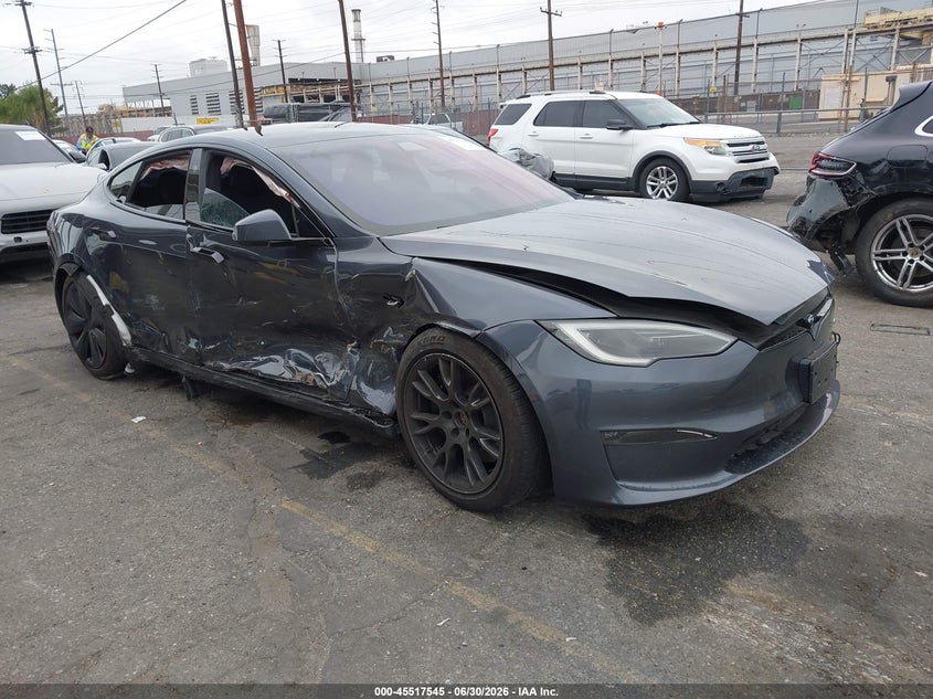 2022 Tesla Model s VIN 5YJSA1E66NF478229 IAAI salvage auction — RIGHT SIDE, Salvage Title, sold $1,150 on 2026-07-31 (photo 1)