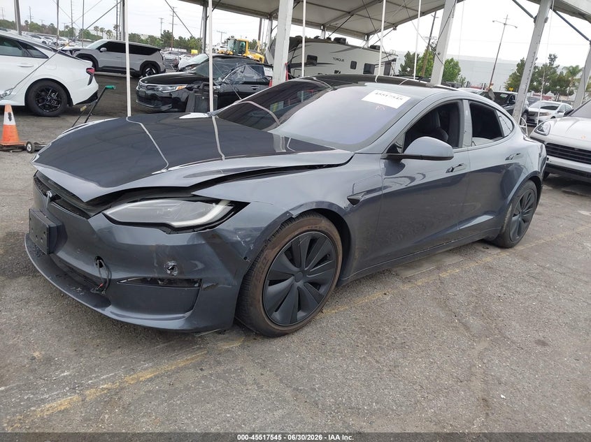 2022 Tesla Model s VIN 5YJSA1E66NF478229 IAAI salvage auction — RIGHT SIDE, Salvage Title, sold $1,150 on 2026-07-31 (photo 2)