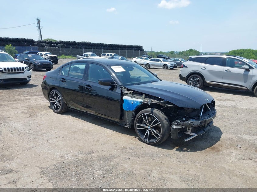 2019 BMW 3er VIN WBA5R7C59KAJ81234 IAAI salvage auction — FRONT END, Wait Title, sold $10,700 on 2026-08-04 (photo 1)