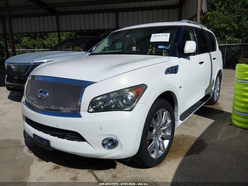 2014 Infiniti Qx80 VIN JN8AZ2NC5E9351440 IAAI salvage auction — NORMAL WEAR, Original (Texas), sold $1,325 on 2026-07-20 (photo 2)