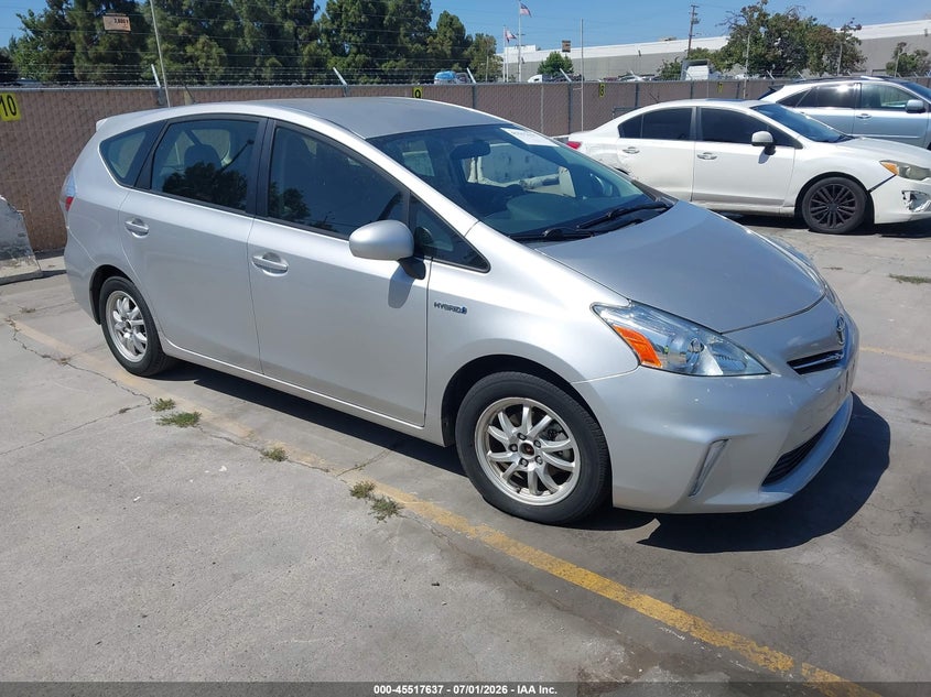 2013 Toyota Prius v VIN JTDZN3EU7D3282969 IAAI salvage auction — LEFT FRONT, Salvage (California), sold $4,750 on 2026-07-09 (photo 1)