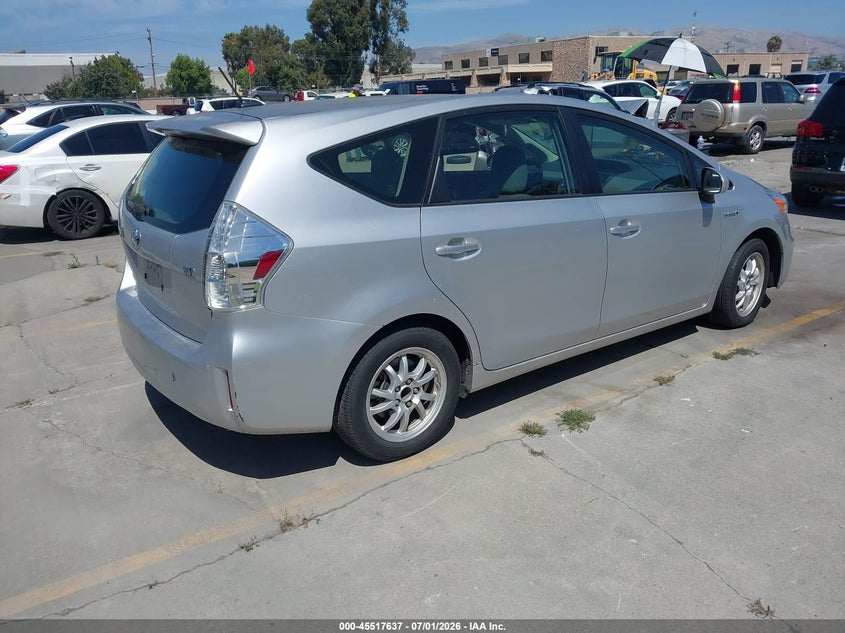 2013 Toyota Prius v VIN JTDZN3EU7D3282969 IAAI salvage auction — LEFT FRONT, Salvage (California), sold $4,750 on 2026-07-09 (photo 4)