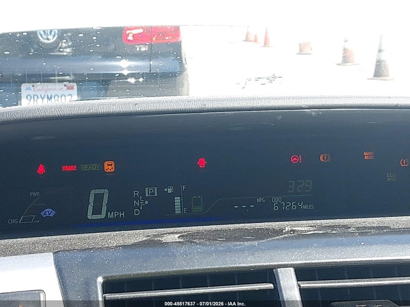 2013 Toyota Prius v VIN JTDZN3EU7D3282969 IAAI salvage auction — LEFT FRONT, Salvage (California), sold $4,750 on 2026-07-09 (photo 7)