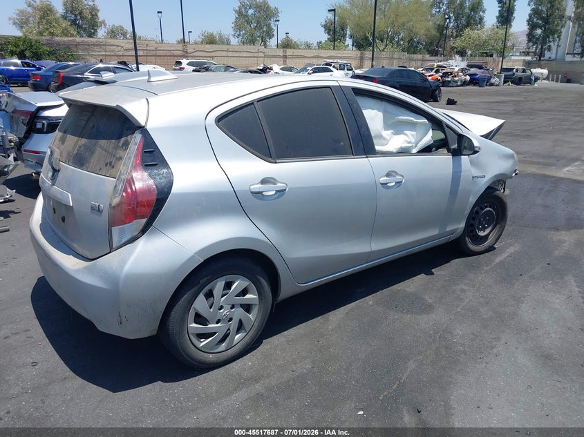 2015 Toyota Prius c VIN JTDKDTB35F1105383 IAAI salvage auction — FRONT END, Salvage Certificate (California), sold $400 on 2026-07-24 (photo 4)