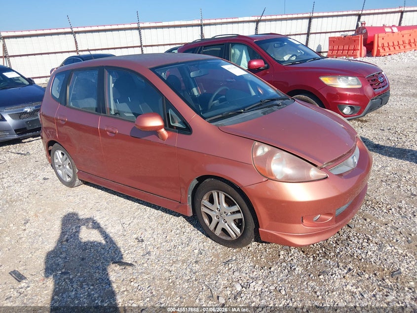 2008 Honda Fit VIN JHMGD38698S035275 IAAI salvage auction — NORMAL WEAR, Clear (Arkansas), sold $875 on 2026-07-16 (photo 1)