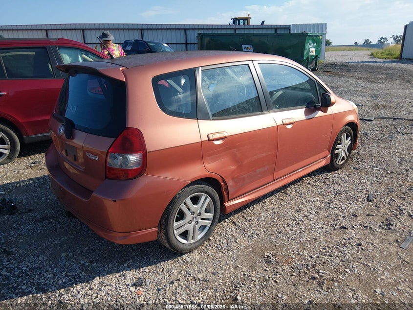 2008 Honda Fit VIN JHMGD38698S035275 IAAI salvage auction — NORMAL WEAR, Clear (Arkansas), sold $875 on 2026-07-16 (photo 4)