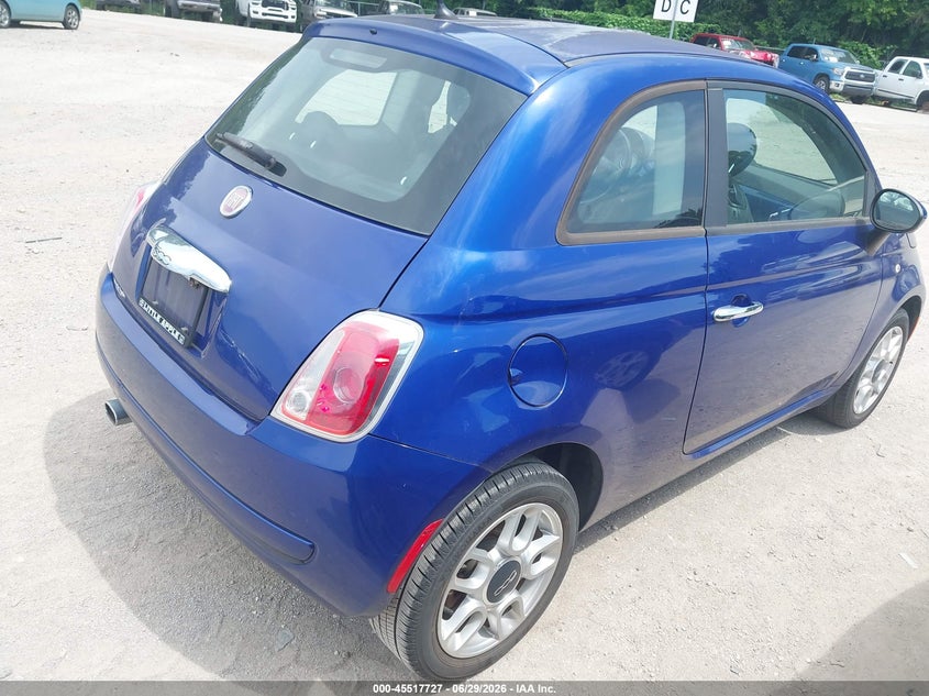 2013 Fiat 500 VIN 3C3CFFAR1DT570551 IAAI salvage auction — NORMAL WEAR, Clear (Kansas), sold $750 on 2026-07-29 (photo 4)