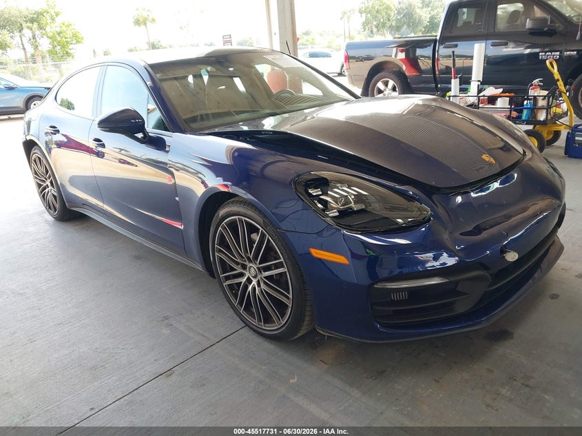 2021 Porsche Panamera VIN WP0AJ2A75ML120521 IAAI salvage auction — FRONT & REAR, Rebuildable (Florida), sold $26,550 on 2026-07-30 (photo 1)
